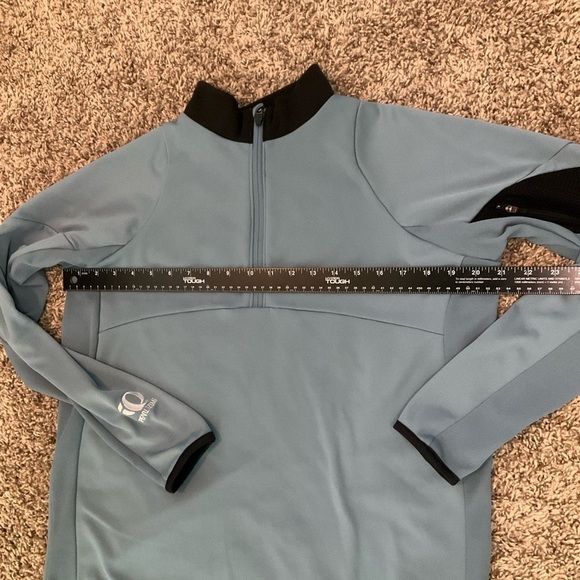 Pearl Izumi 1/2 Zip Pullover Jacket Blue Gray Size Large Arm Pocket - Picture 11 of 14